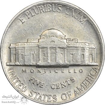 سکه 5 سنت 1985P جفرسون - EF45 - آمریکا