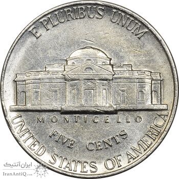 سکه 5 سنت 1989P جفرسون - EF45 - آمریکا