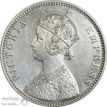 سکه 1 روپیه 1878 ویکتوریا - AU58 - هند