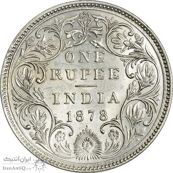 سکه 1 روپیه 1878 ویکتوریا - AU58 - هند
