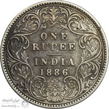 سکه 1 روپیه 1886 ویکتوریا - EF40 - هند
