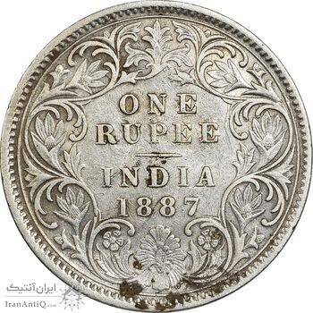 سکه 1 روپیه 1887 ویکتوریا - EF40 - هند سکه 1 روپیه 1887 ویکتوریا - EF40 - هند