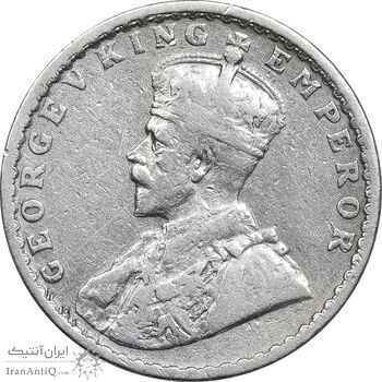 سکه 1/2 روپیه 1917 جرج پنجم - VF35 - هند