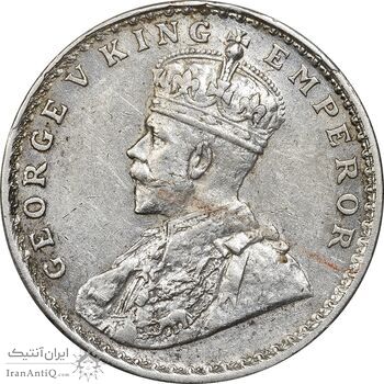 سکه 1 روپیه 1913 جرج پنجم - EF45 - هند