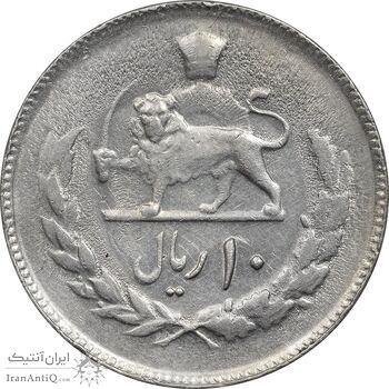 سکه 10 ریال 1357 - AU58 - محمد رضا شاه سکه 10 ریال 1357 - AU58 - محمد رضا شاه