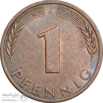 سکه 1 فینیگ 1979J جمهوری فدرال - AU50 - آلمان