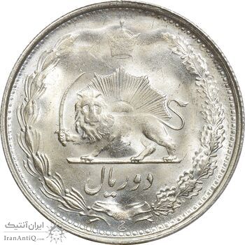 سکه 2 ریال 1322 - MS63 - محمد رضا شاه