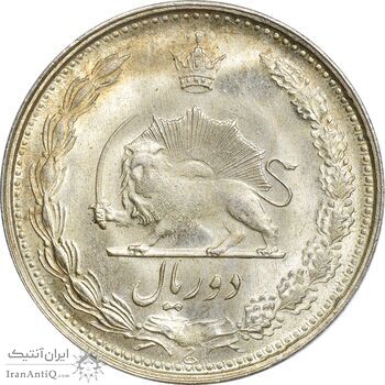سکه 2 ریال 1322 - MS63 - محمد رضا شاه