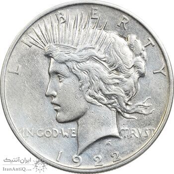 سکه یک دلار 1922 صلح - AU55 - آمریکا