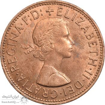 سکه 1 پنی 1964 الیزابت دوم - AU55 - انگلستان