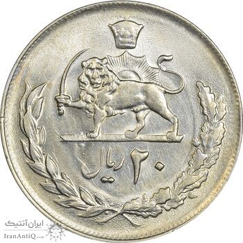 سکه 20 ریال 2537 - MS62 - محمد رضا شاه سکه 20 ریال 2537 - MS62 - محمد رضا شاه