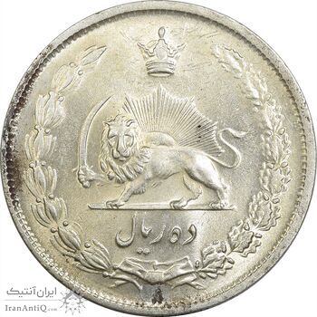 سکه 10 ریال 1323 - MS61 - محمد رضا شاه سکه 10 ریال 1323 - MS61 - محمد رضا شاه