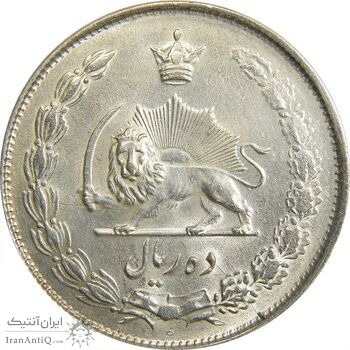 سکه 10 ریال 1324 - MS61 - محمد رضا شاه