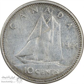 سکه 10 سنت 1964 الیزابت دوم - EF40 - کانادا سکه 10 سنت 1964 الیزابت دوم - EF40 - کانادا