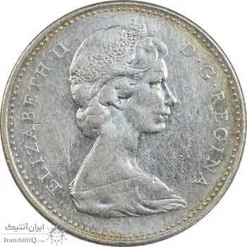 سکه 10 سنت 1967 الیزابت دوم - EF45 - کانادا