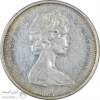 سکه 25 سنت 1965 الیزابت دوم - EF40 - کانادا