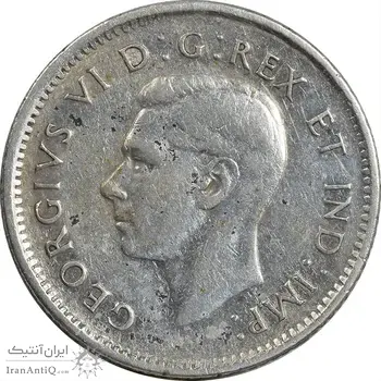 سکه 10 سنت 1947 جرج ششم - EF45 - کانادا