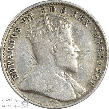 سکه 5 سنت 1905 ادوارد هفتم - VF30 - کانادا