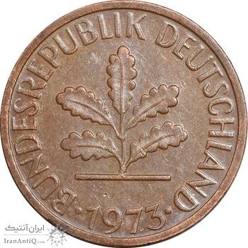 سکه 1 فینیگ 1973F جمهوری فدرال - EF45 - آلمان