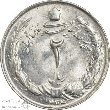 سکه 2 ریال 1344 - MS63 - محمد رضا شاه سکه 2 ریال 1344 - MS63 - محمد رضا شاه