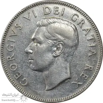 سکه 50 سنت 1950 جرج ششم - EF45 - کانادا
