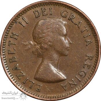 سکه 1 سنت 1953 الیزابت دوم - EF45 - کانادا