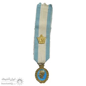 نشان بیست و پنجمین سال سلطنت (ضرب فرانسه) - شب - AU - محمد رضا شاه نشان بیست و پنجمین سال سلطنت (ضرب فرانسه) - شب - AU - محمد رضا شاه