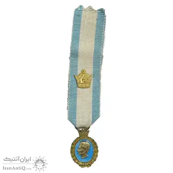 نشان بیست و پنجمین سال سلطنت (ضرب فرانسه) - شب - AU - محمد رضا شاه