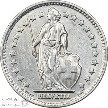 سکه 1 فرانک 1960 دولت فدرال - AU50 - سوئیس