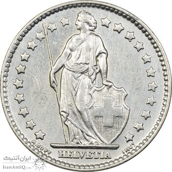 سکه 1 فرانک 1962 دولت فدرال - EF45 - سوئیس