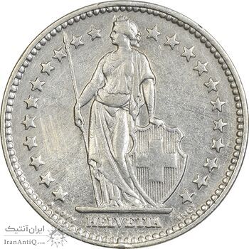 سکه 2 فرانک 1939 دولت فدرال - EF45 - سوئیس