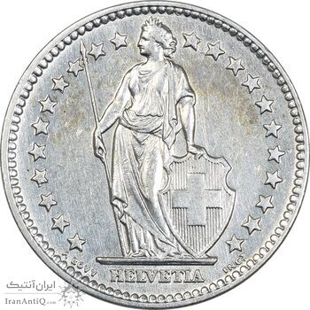 سکه 2 فرانک 1960 دولت فدرال - AU50 - سوئیس سکه 2 فرانک 1960 دولت فدرال - AU50 - سوئیس