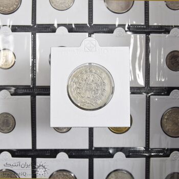 سکه 2000 دینار 1306 (مکرر پشت سکه) - AU58 - ناصرالدین شاه