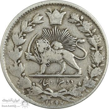 سکه 2000 دینار 1297 (تاریخ ضخیم) - VF30 - ناصرالدین شاه
