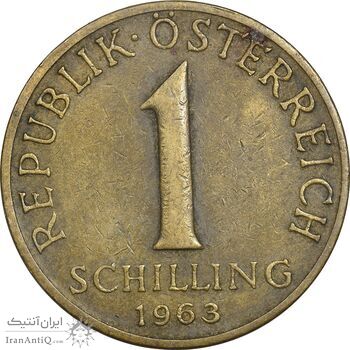 سکه 1 شیلینگ 1963 جمهوری دوم - EF40 - اتریش سکه 1 شیلینگ 1963 جمهوری دوم - EF40 - اتریش