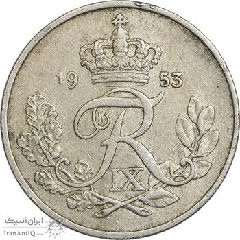 سکه 25 اوره 1953 فردریک نهم - EF45 - دانمارک سکه 25 اوره 1953 فردریک نهم - EF45 - دانمارک