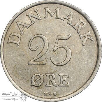 سکه 25 اوره 1955 فردریک نهم - AU50 - دانمارک سکه 25 اوره 1955 فردریک نهم - AU50 - دانمارک