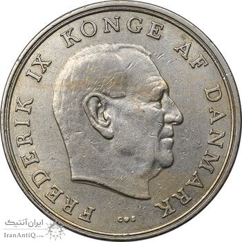 سکه 5 کرون 1961 فردریک نهم - AU50 - دانمارک