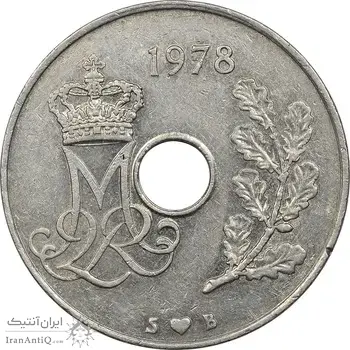 سکه 25 اوره 1978 مارگرته دوم - EF45 - دانمارک