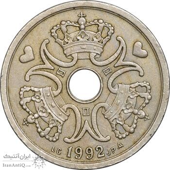 سکه 1 کرون 1992 مارگرته دوم - EF45 - دانمارک