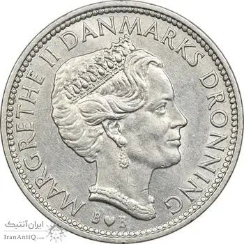 سکه 10 کرون 1979 مارگرته دوم - AU58 - دانمارک