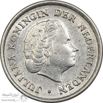 سکه 10 سنت 1962 یولیانا - AU58 - هلند