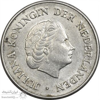 سکه 25 سنت 1963 یولیانا - AU58 - هلند سکه 25 سنت 1963 یولیانا - AU58 - هلند