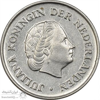 سکه 25 سنت 1972 یولیانا - EF45 - هلند