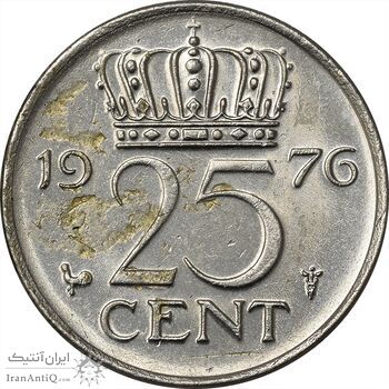 سکه 25 سنت 1976 یولیانا - AU50 - هلند