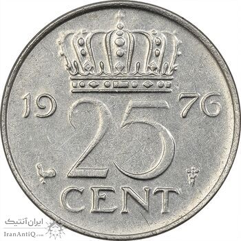 سکه 25 سنت 1976 یولیانا - EF45 - هلند
