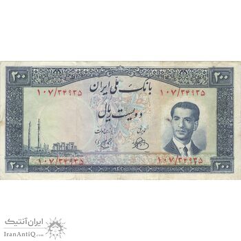 اسکناس 200 ریال 1330 - تک - VF35 - محمد رضا شاه اسکناس 200 ریال 1330 - تک - VF35 - محمد رضا شاه