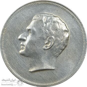 مدال نقره بیست و پنجمین سال سلطنت 1344 - AU58 - محمدرضا شاه