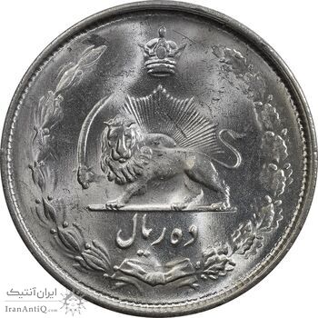 سکه 10 ریال 1324 - MS63 - محمد رضا شاه