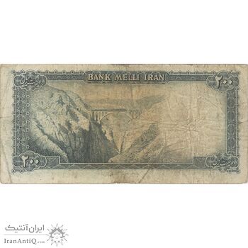 اسکناس 200 ریال سری سوم - تک - VF20 - محمد رضا شاه اسکناس 200 ریال سری سوم - تک - VF20 - محمد رضا شاه